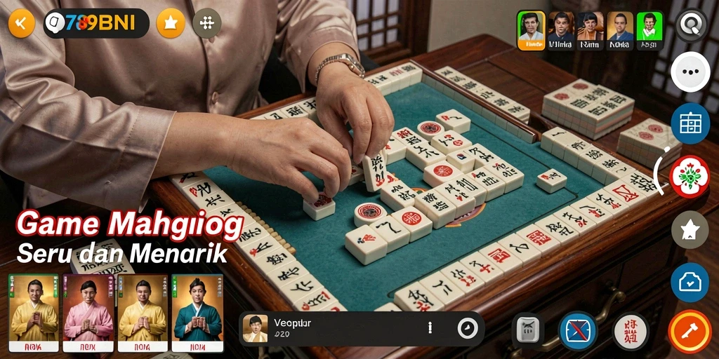 Tangkapan layar utama 789BNI menampilkan gameplay Mahjong yang menantang.