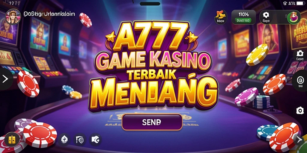 Screenshot A7777 menunjukkan gameplay seru dalam permainan Kasino.