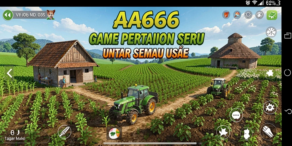 Tampilan gameplay AA666 yang seru dan interaktif dalam pertanian.