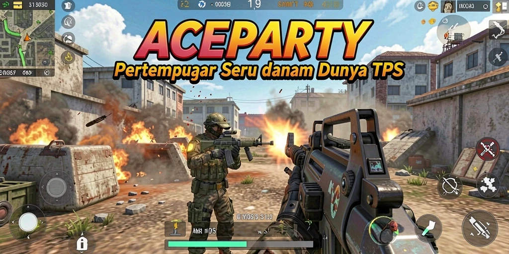 Tangkap momen seru dalam pertempuran gameplay TPS ACEPARTY.