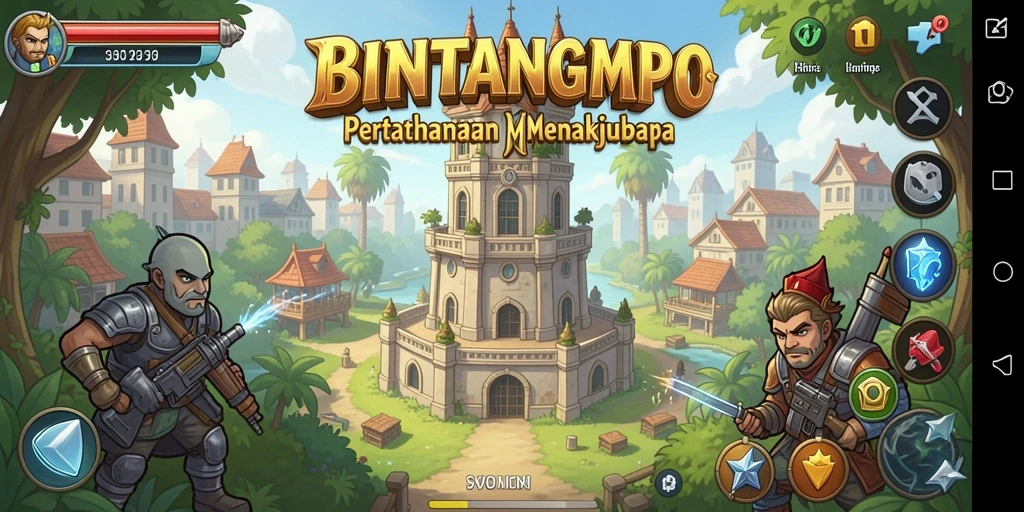 Gameplay seru dari BINTANGMPO dalam aksi Tower Defense.