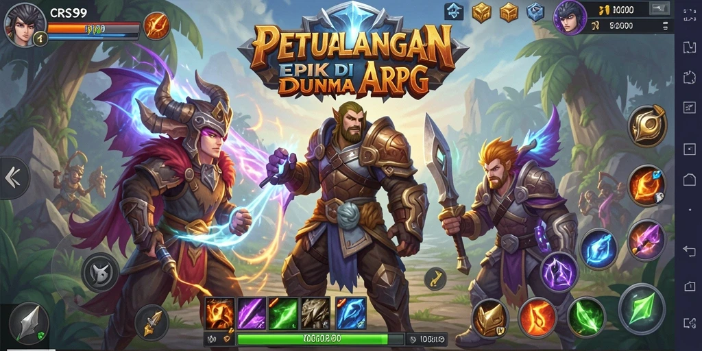 Tampilan menarik dari gameplay adventure ARPG di CRS99.