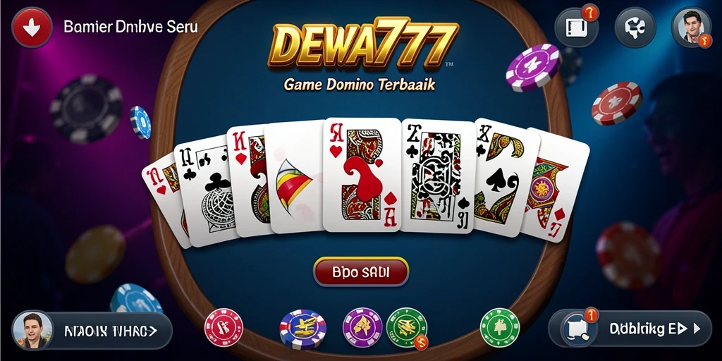 Tampilan seru dari gameplay DEWA777 yang penuh tantangan domino.