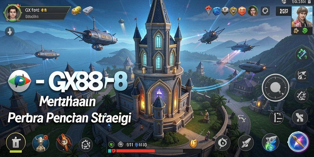 Tampilan screenshot menunjukkan aksi seru dalam permainan Tower Defense.