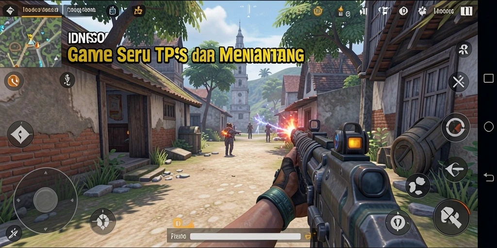 Screenshot gameplay menampilkan aksi tembak-menembak seru di IDNSCORE.