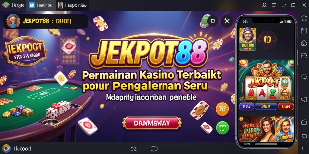 Tampilan gameplay seru di JEKPOT88 dengan beragam permainan kasino.