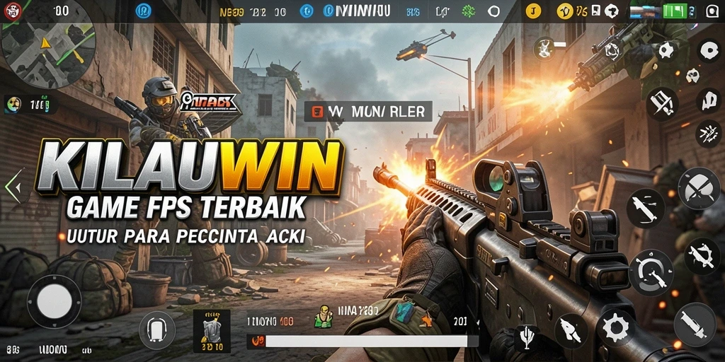 Screenshot KILAUWIN menunjukkan pengalaman gameplay FPS yang intens.