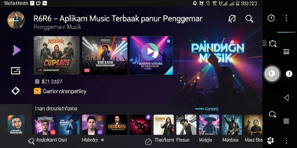 Tampilan screenshot R6R6 menampilkan gameplay musik yang menawan.