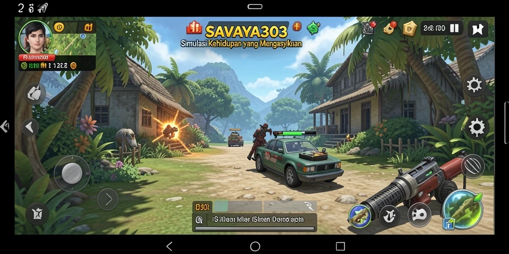 Screenshot SAVAYA303 menampilkan gameplay simulasi kehidupan yang menarik.