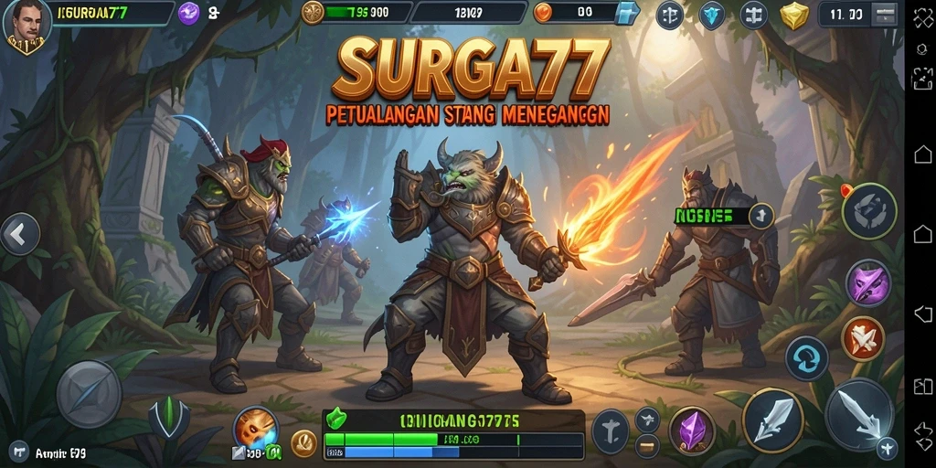Screenshot SURGA77 menampilkan pertempuran strategis yang mendebarkan.