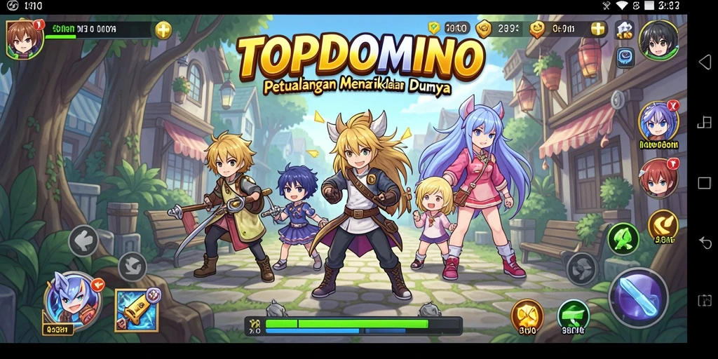 Tangkapan layar gameplay TOPDOMINO yang seru dan penuh warna.