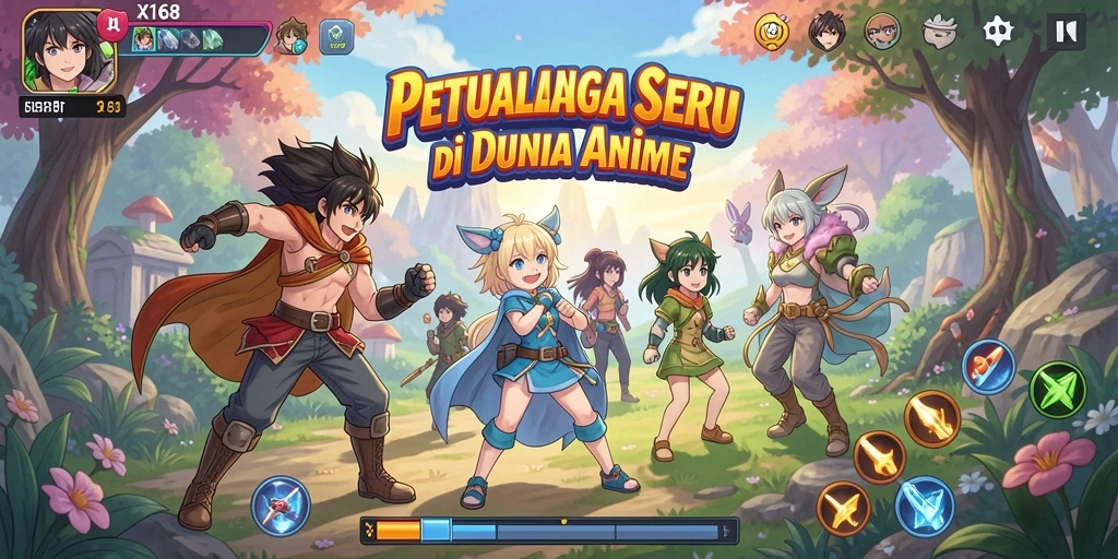 Tampilan menakjubkan dari karakter dalam gameplay X168.